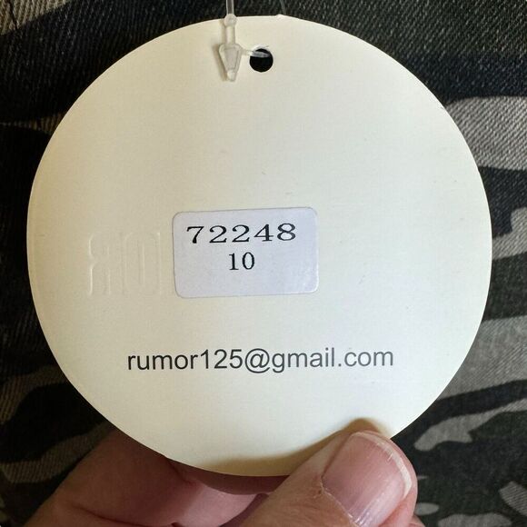 Rumor Boutique Green Camo Mini Skirt Military 90's Armycore Grunge Hunting - Picture 2 of 8